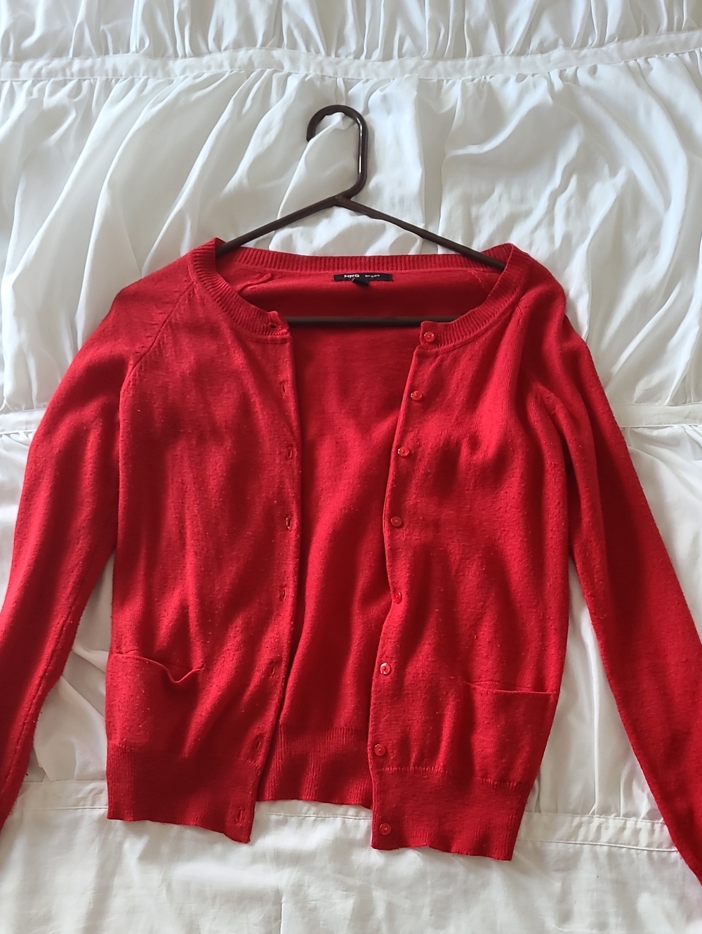 Mango Classic Red Women's Cardigan Sweater